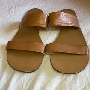 J. Crew Boardwalk Sandals, brown leather. Size 8.